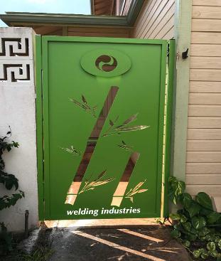bamboo green door